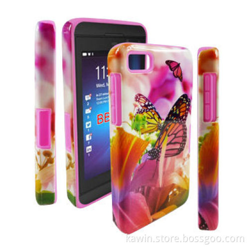 Water Transfer Printing PC+Silicone Cover for BlackBerry Z10